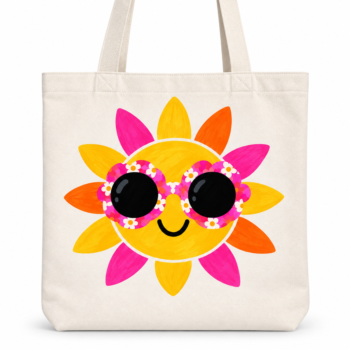 Sunshine Floral Sunglasses Tote Bag