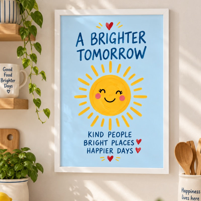 A Brighter Tomorrow Art Print – Happy Sun Positive Wall Art