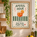 Aperol Hour Art Print – Colourful Spritz Cocktail Wall Art