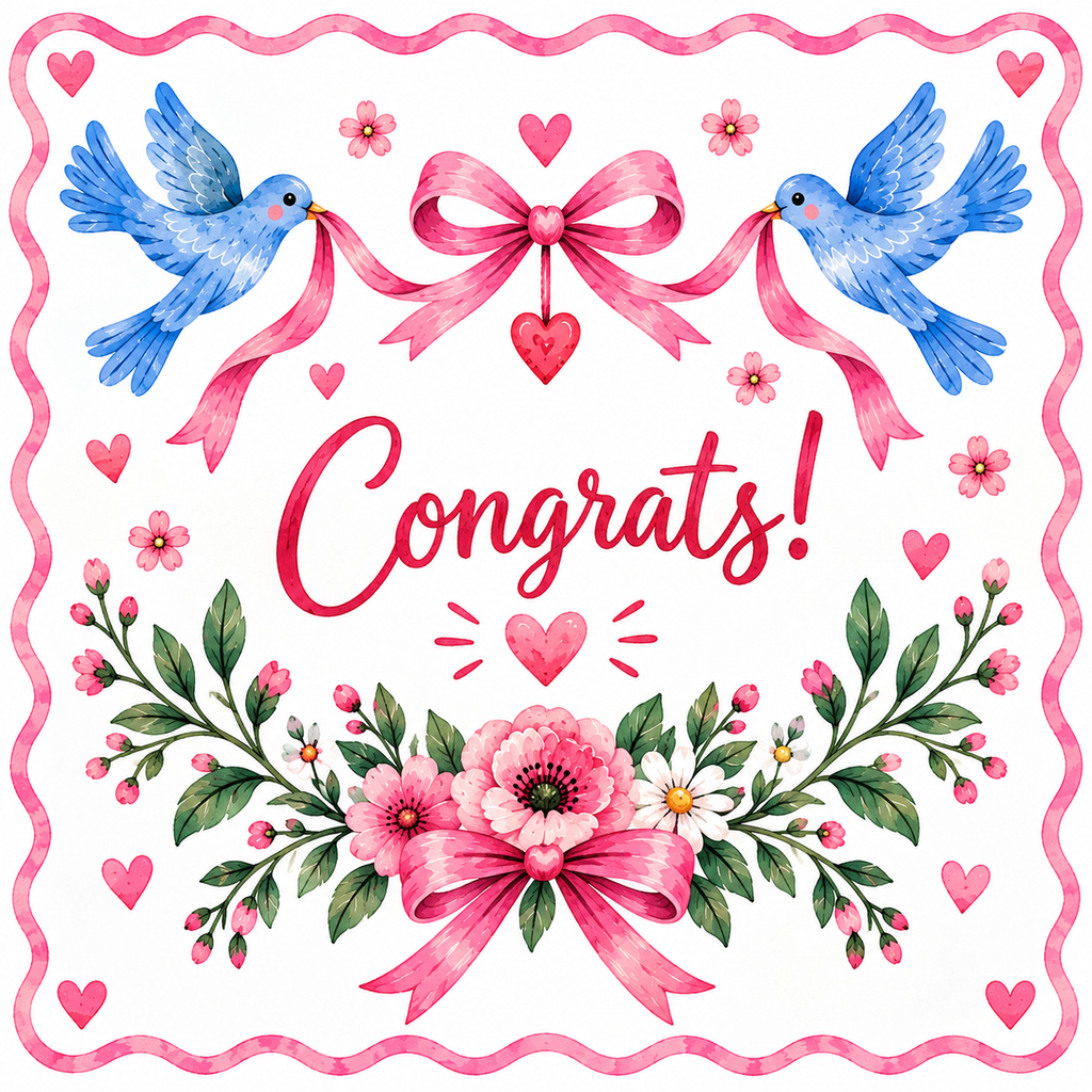 Sweet Sentiments Congrats Card