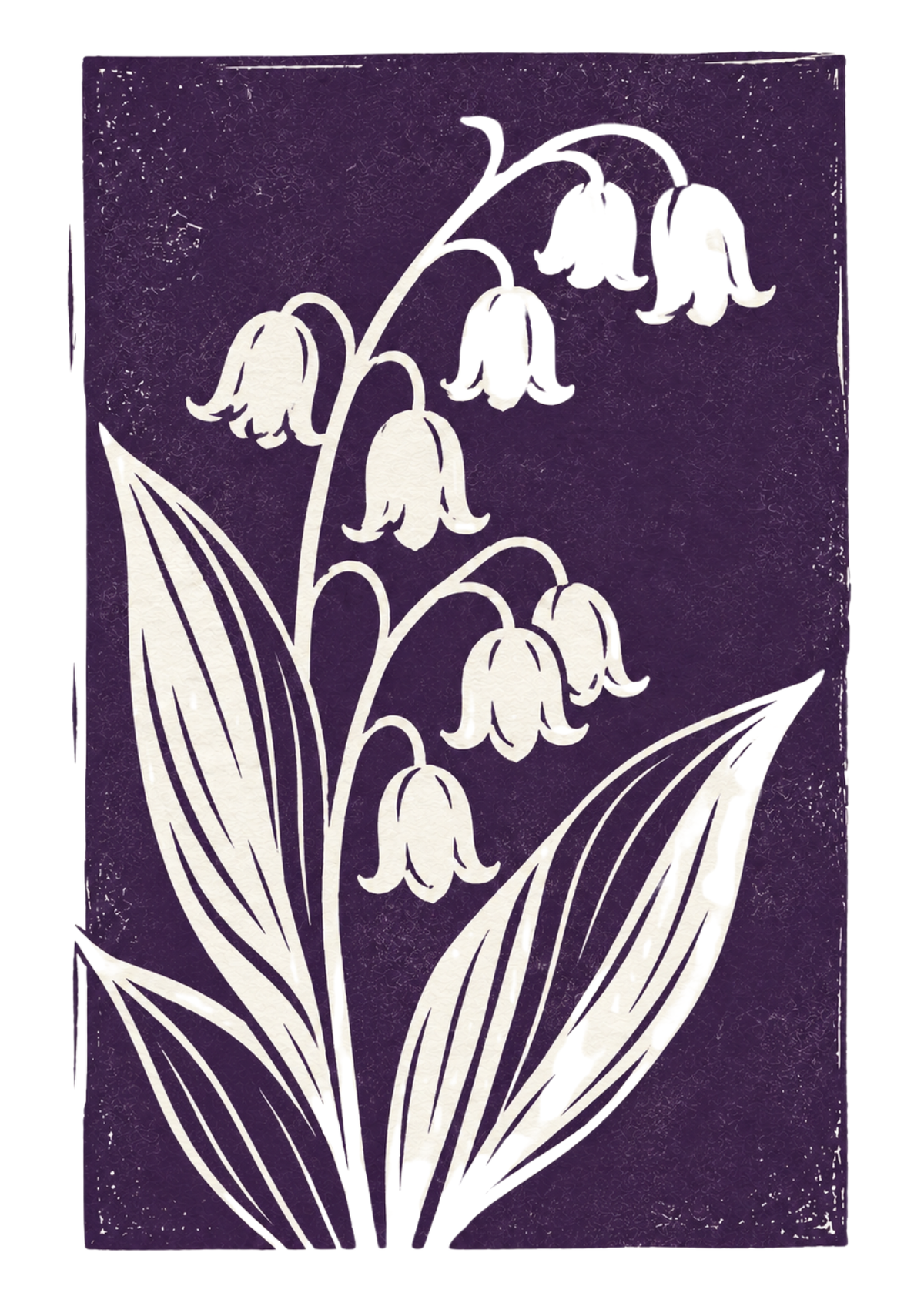 Botanical Lily of the Valley Greeting Card