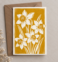 Botanical Daffodil Greeting Card
