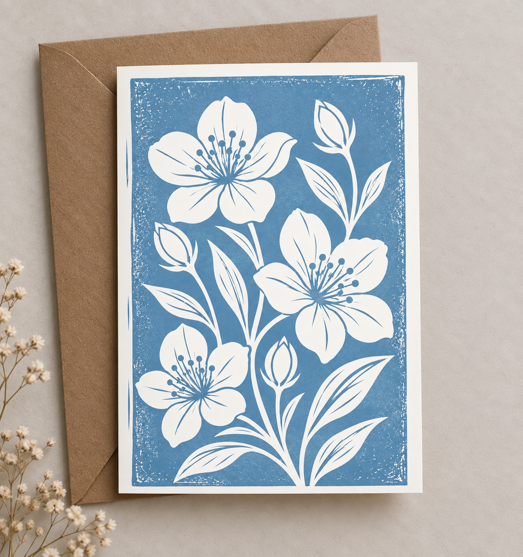 Botanical Blossom Greeting Card