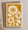 Botanical Sunflower Greeting Card