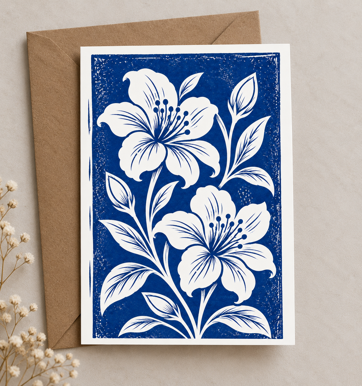 Botanical Lily Greeting Card