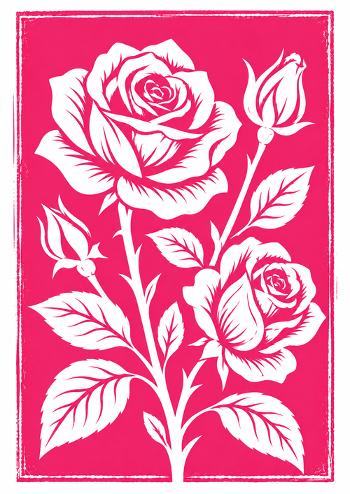Botanical Rose Greeting Card