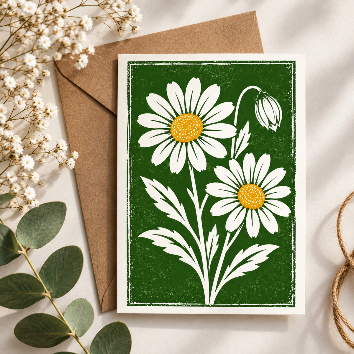 Botanical Daisy Greeting Card