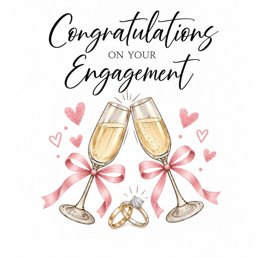 Cheers to Your Engagement Card