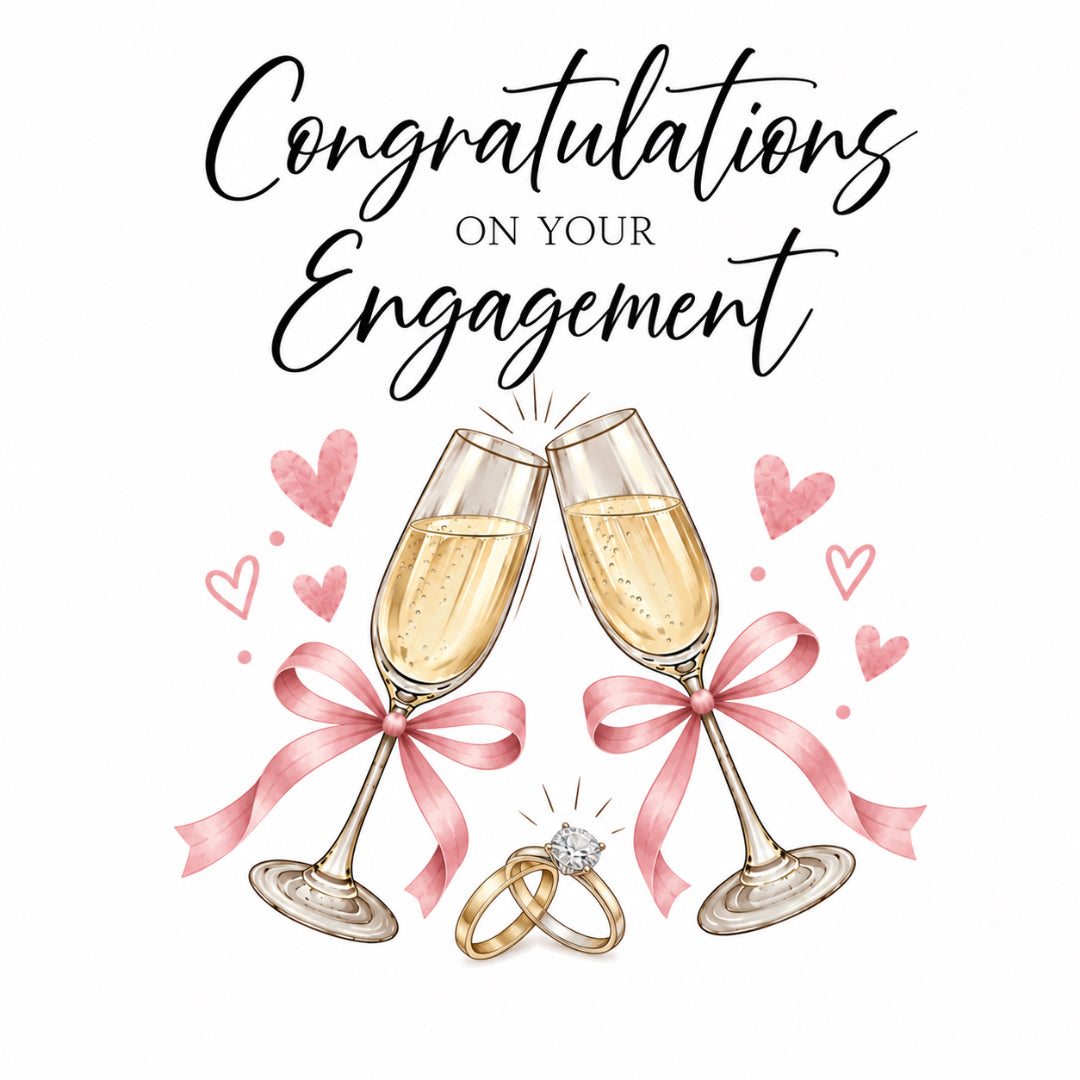 Cheers to Your Engagement Card