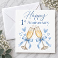 Cheers to One Year - 1st Anniversary Card
