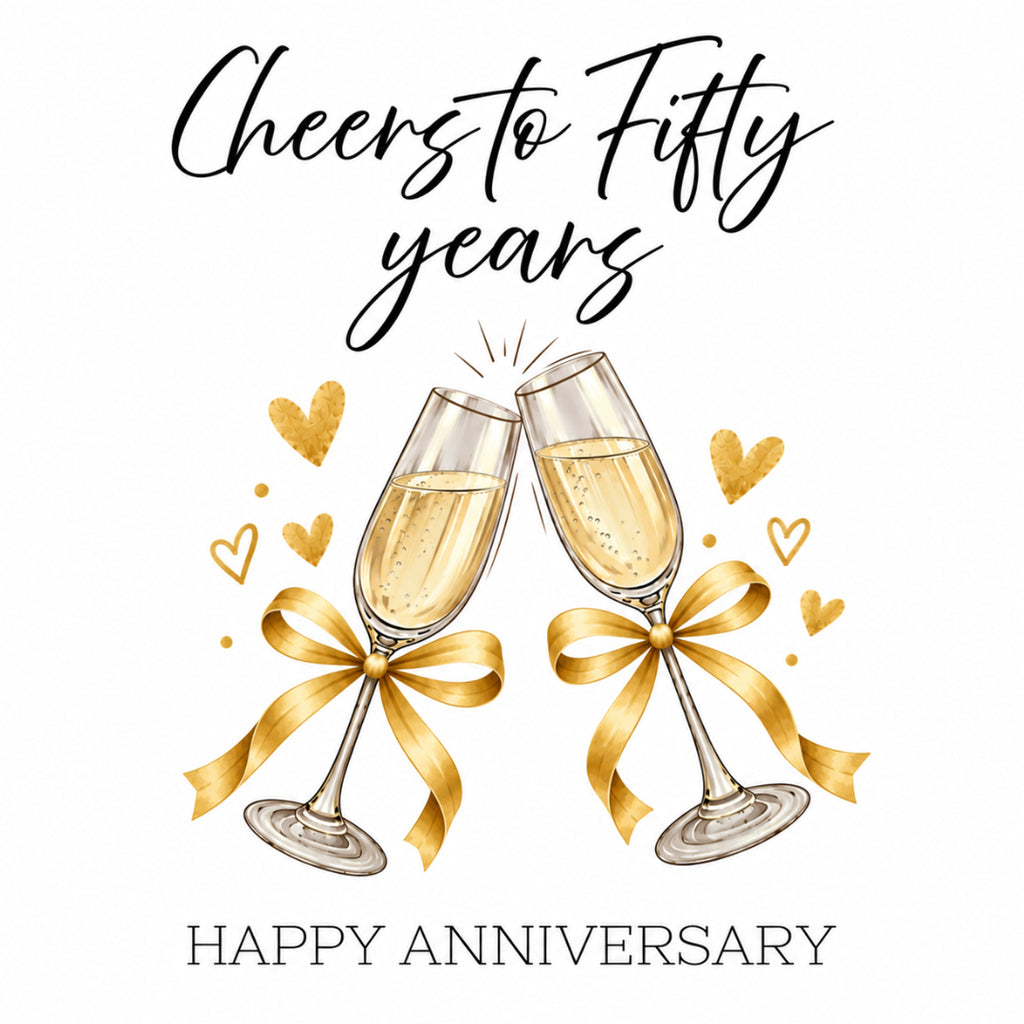 Cheers to Fifty Years -  50th Anniversary Card