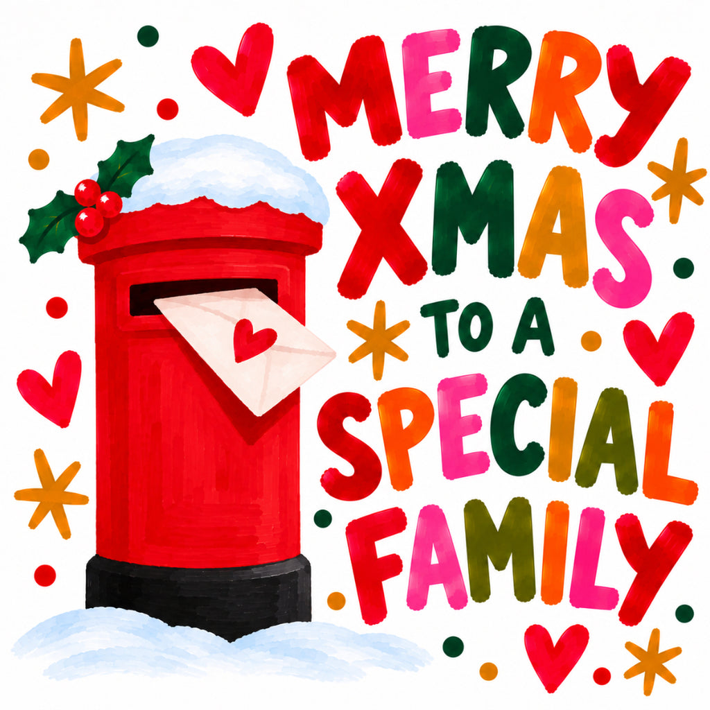 Merry Xmas to a Special Family – Christmas Postbox Card