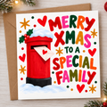Merry Xmas to a Special Family – Christmas Postbox Card