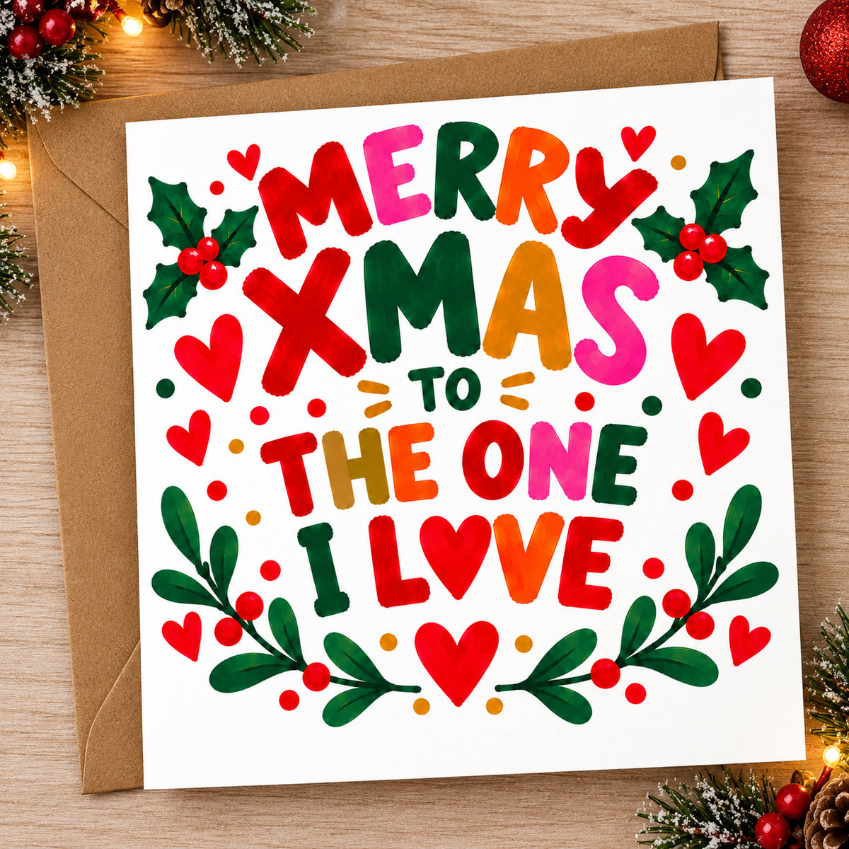Merry Xmas to the One I Love – Christmas Card