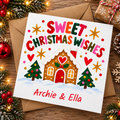 Personalised Sweet Christmas Wishes Card – Gingerbread House