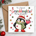 Granddaughter Christmas Card – Cute Penguin Design