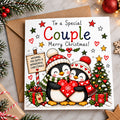 Couple Christmas Card – Cute Penguin Design