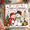 Gran & Grandad Christmas Card – Cute Snowman Design