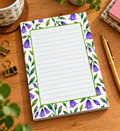 Thistle & Bell Collection - Bluebell Sprig A6 Note Pad, To Do List