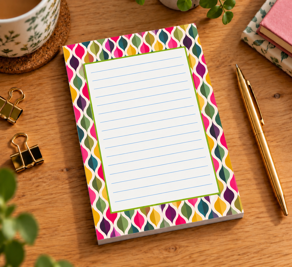 Thistle & Bell Collection Botanical Groove Notebook – 6 × 9”