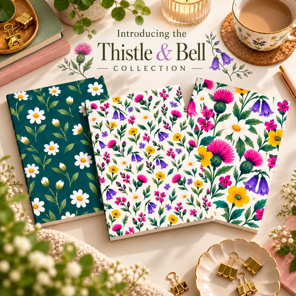 Thistle & Bell Collection Botanical Groove Notebook – 6 × 9”