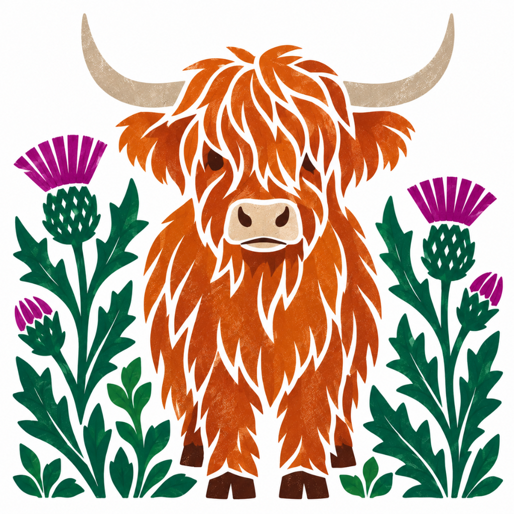 Bonnie Scotland Highland Cow - Greeting Card