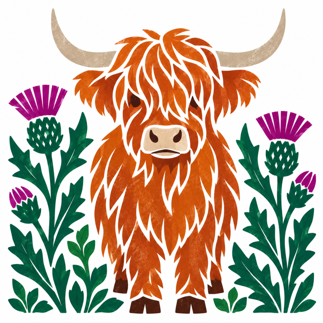 Bonnie Scotland Highland Cow - Greeting Card