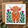 Bonnie Scotland Highland Cow - Greeting Card