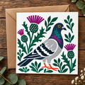 Bonnie Scotland Pigeon - Greeting Card