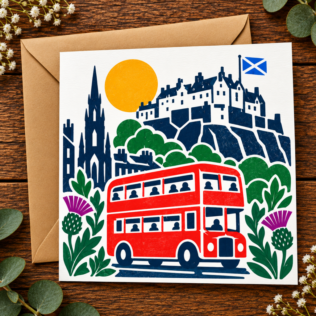 Bonnie Scotland Edinburgh - Greeting Card