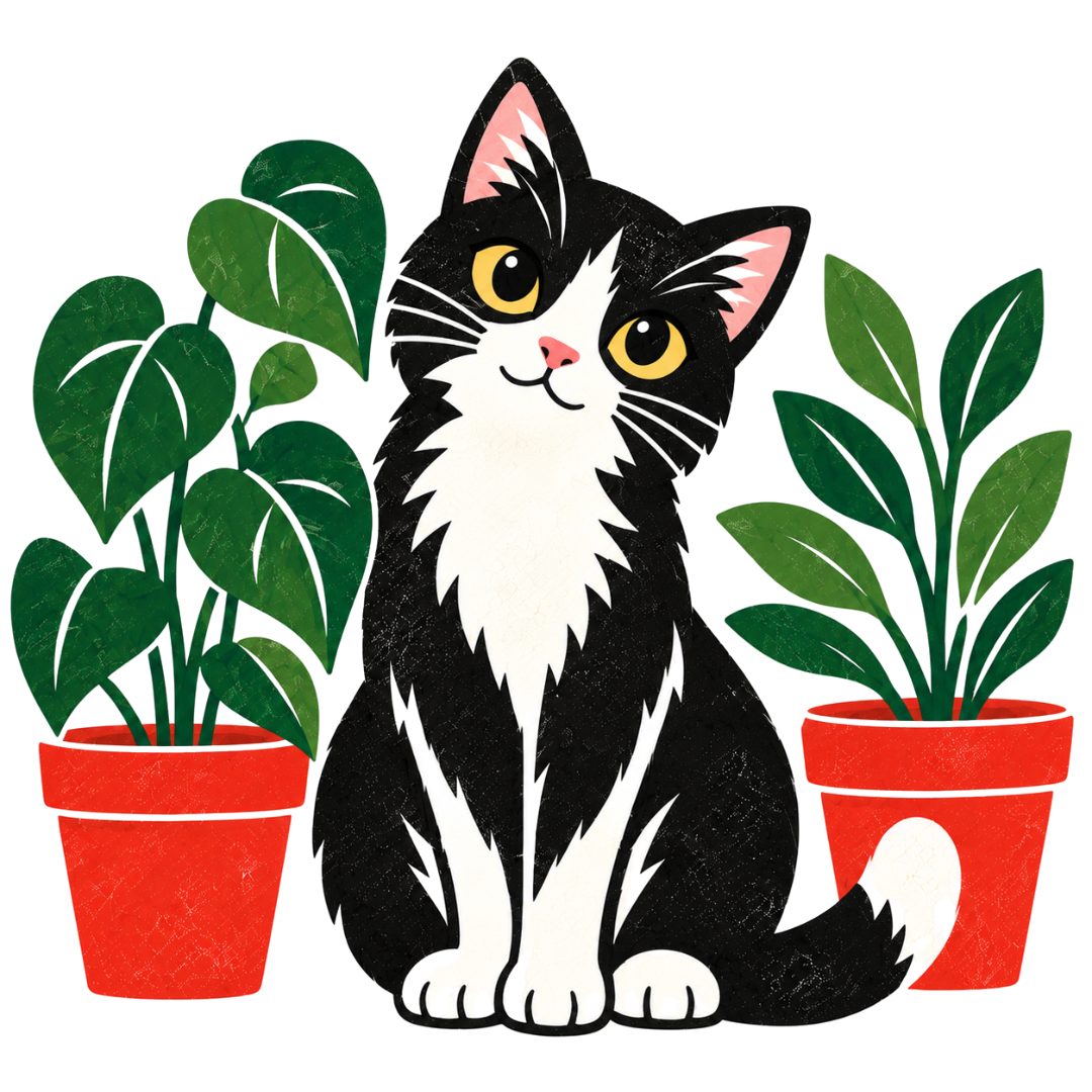Bonnie Scotland - Black & White Cat Greeting Card