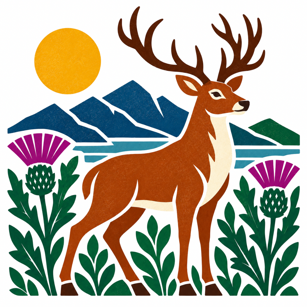 Bonnie Scotland - 
Scottish Stag Greeting Card