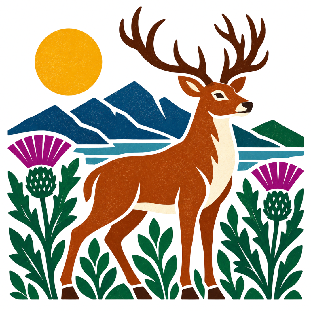 Bonnie Scotland - 
Scottish Stag Greeting Card