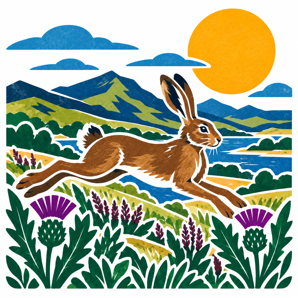 Bonnie Scotland - 
Highland Hare Greeting Card