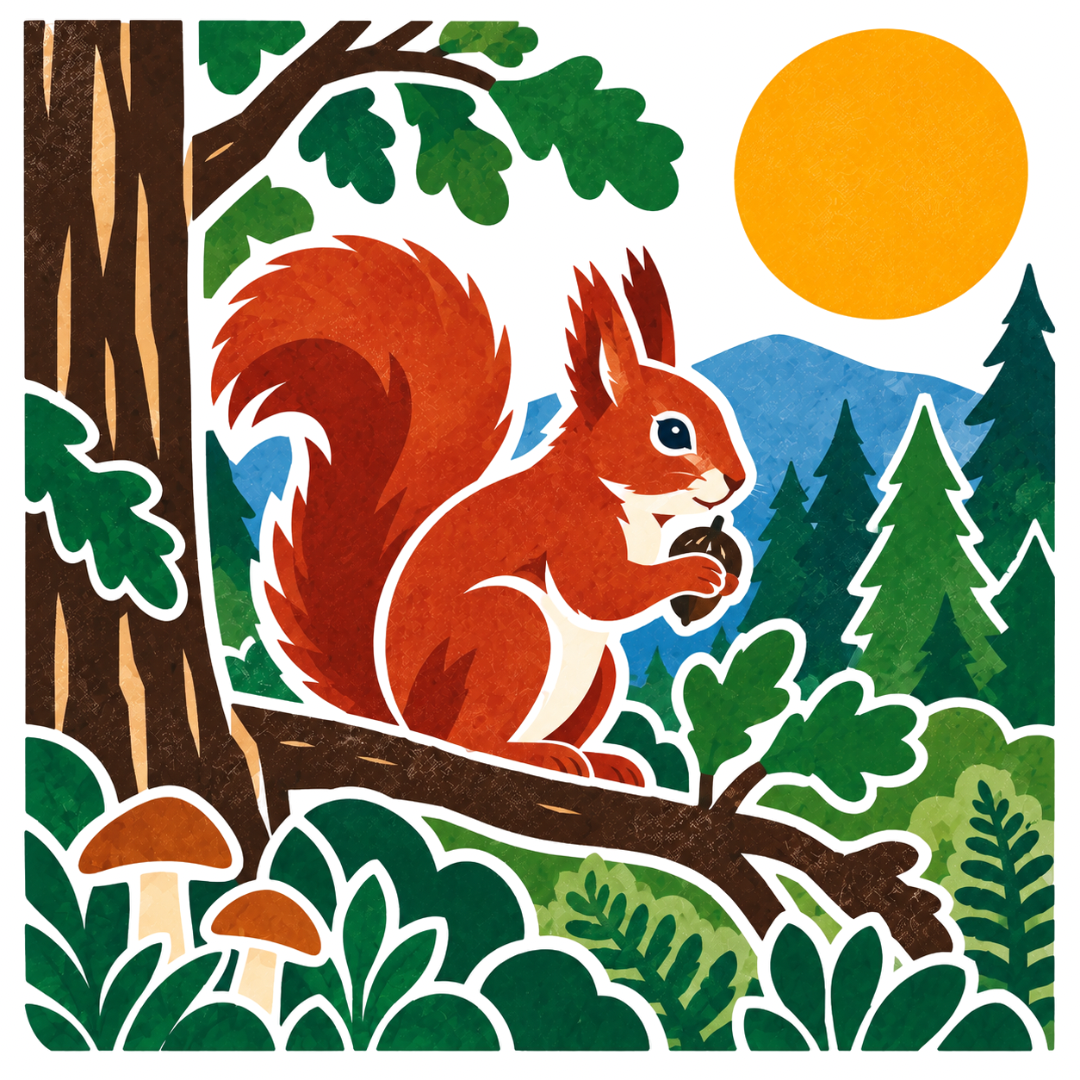 Bonnie Scotland - 
Red Squirrel  Greeting Card