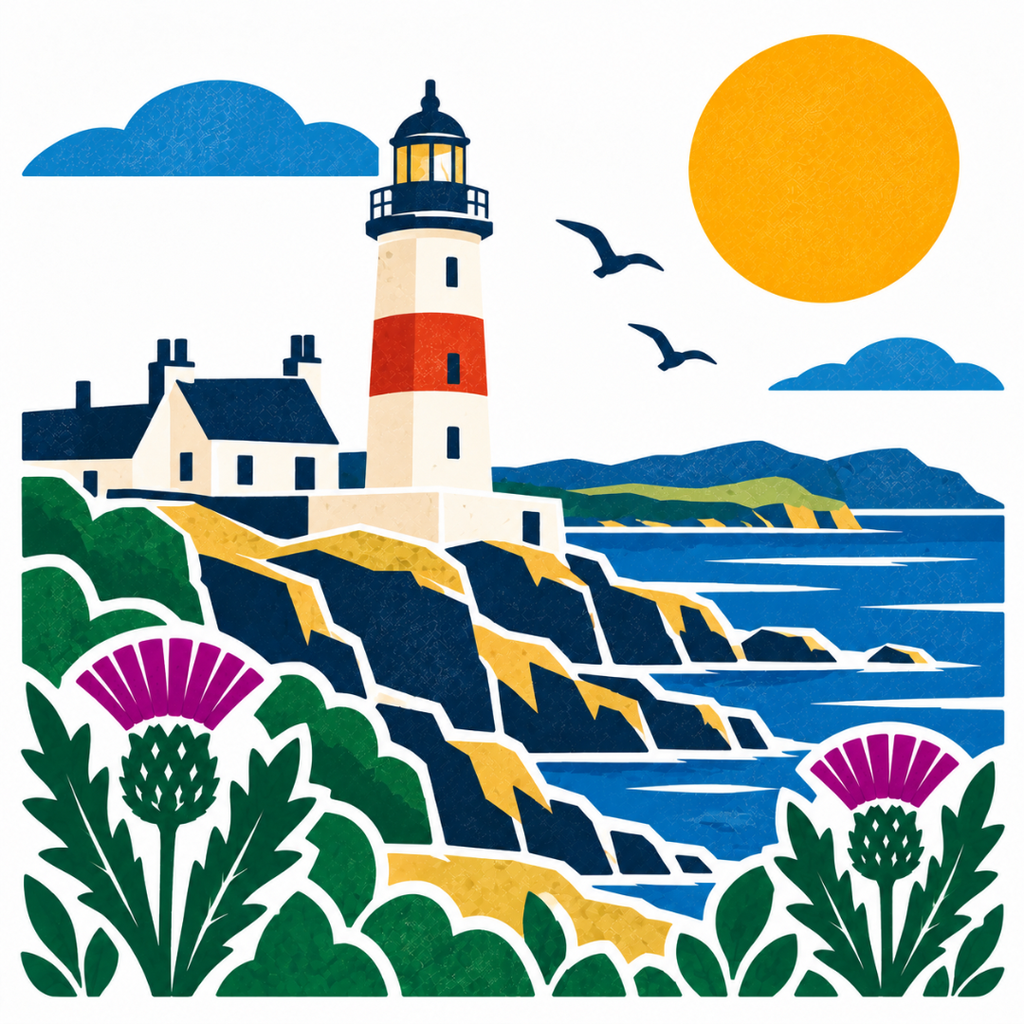Bonnie Scotland - 
Scottish Lighthouse  Greeting Card