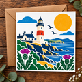 Bonnie Scotland - 
Scottish Lighthouse  Greeting Card