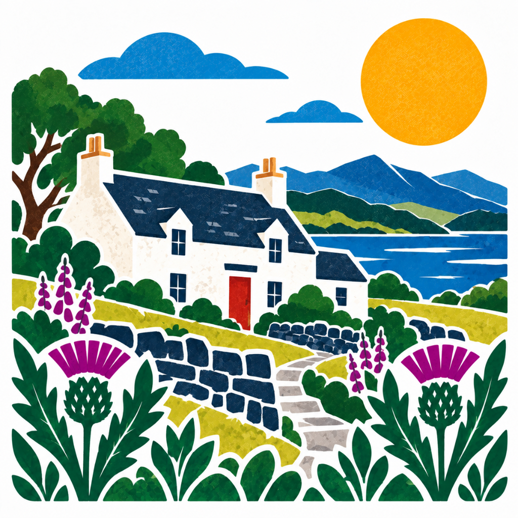 Bonnie Scotland - 
Scottish Cottage Greeting Card
