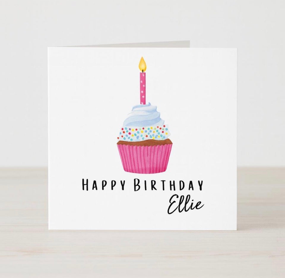Personalised Birthday Cake Card