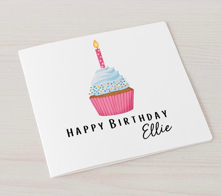 Personalised Birthday Cake Card