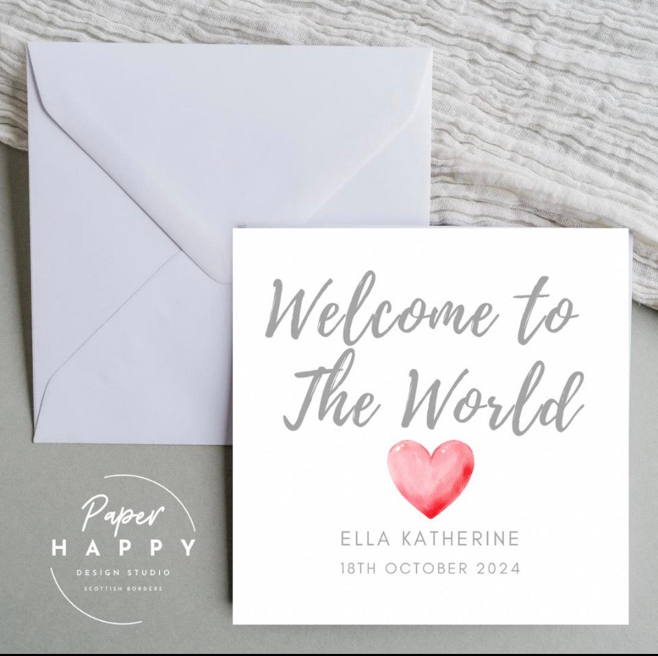 Welcome Baby Girl Card