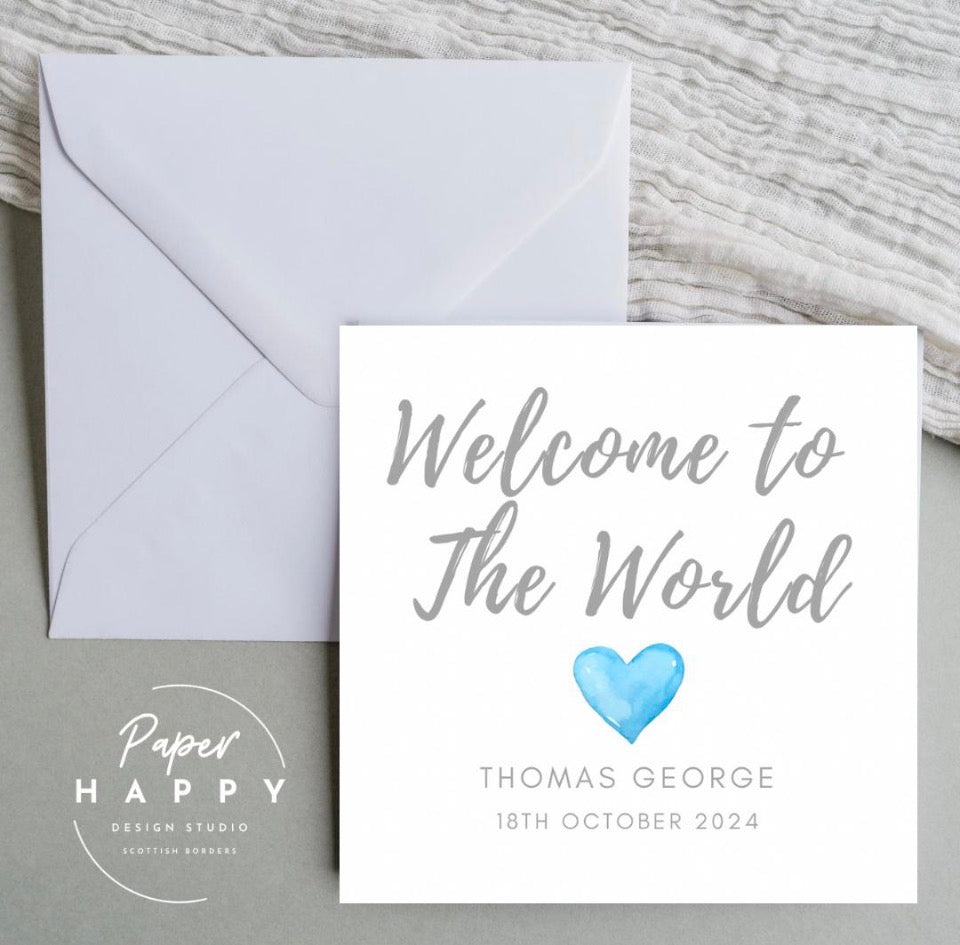 Welcome Baby Boy Card