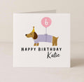 Personalised Sausage Dog Birthday Card