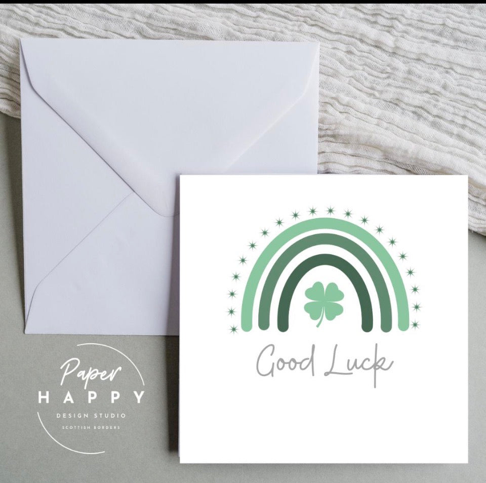 Rainbow Good Luck Card