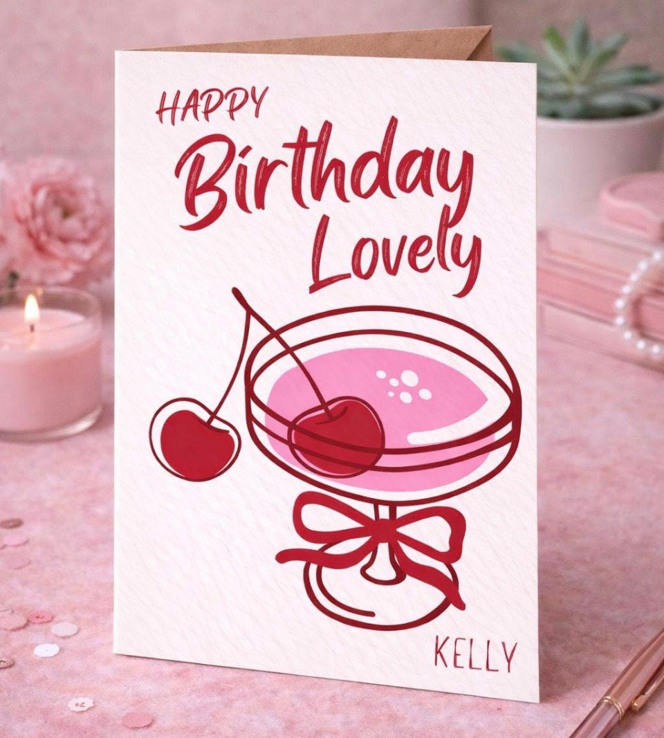 Personalised Happy Birthday Lovely Card