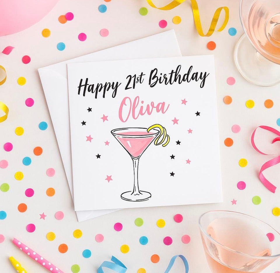 Personalised 21st Birthday Card