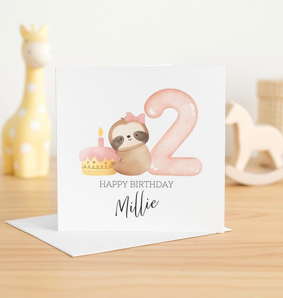 Personalised 2nd Birthday Card