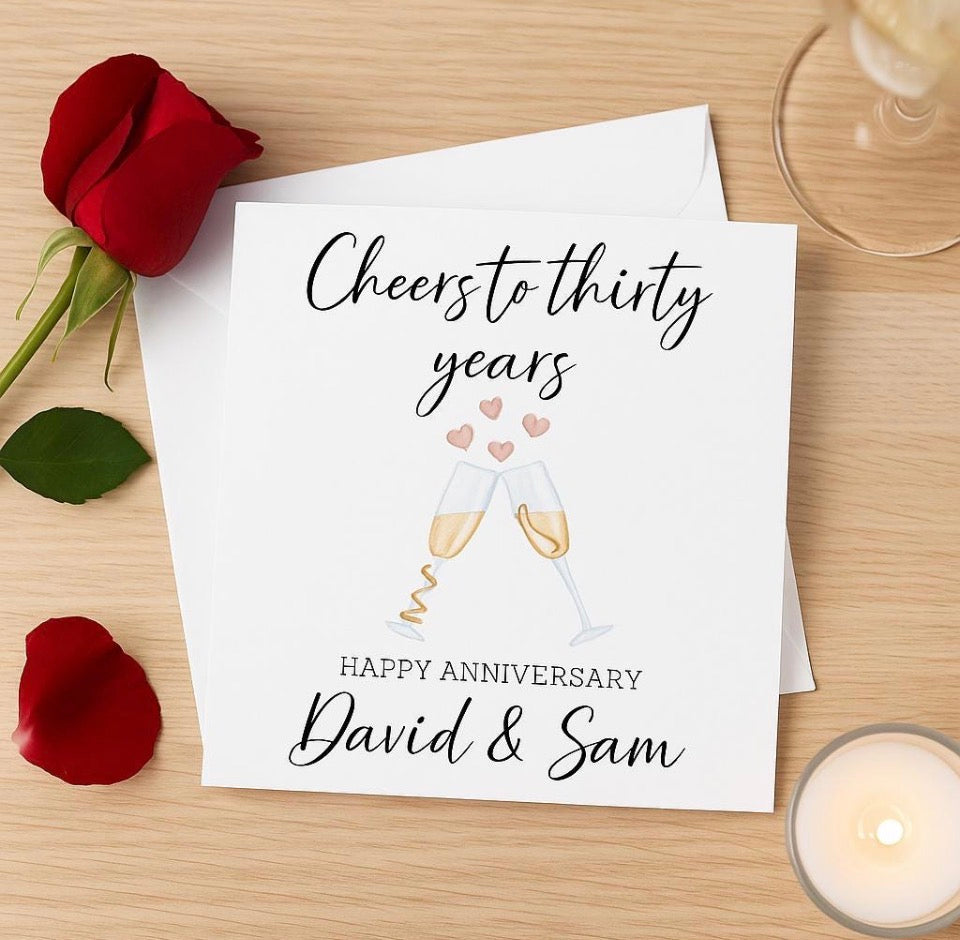 Personalised 30th Anniversary Card