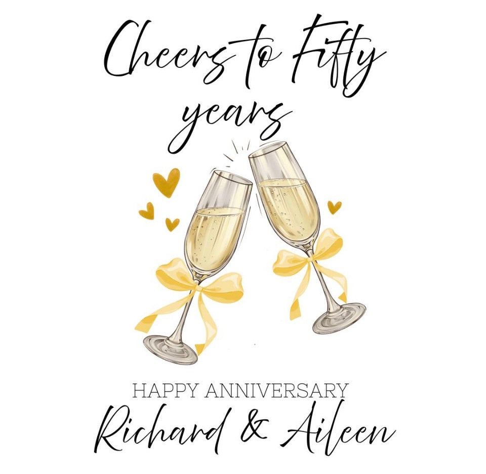 Personalised 50th Anniversary Card