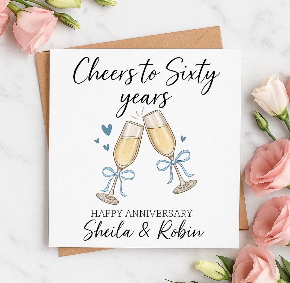 Personalised 60th Anniversary Card (Copy)